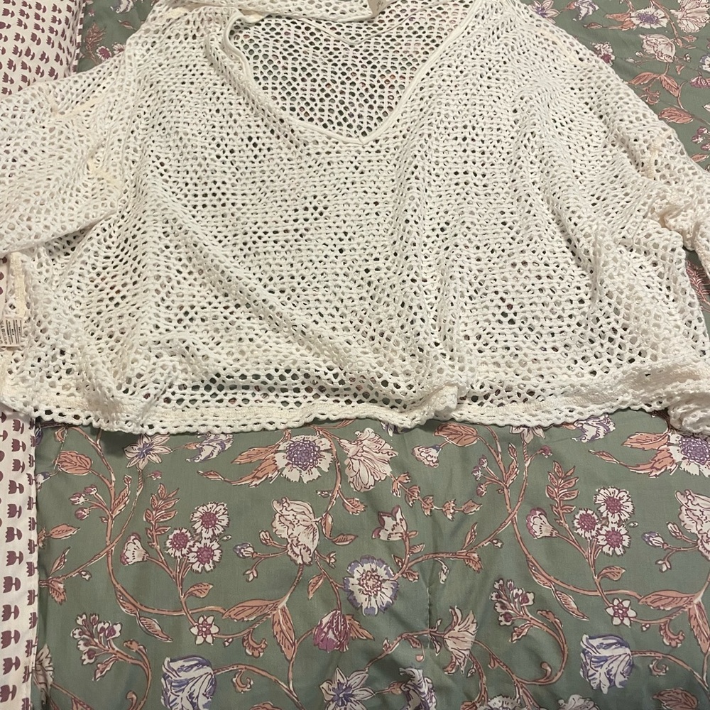 We The Free Cream Crochet Top M❤️❤️❤️